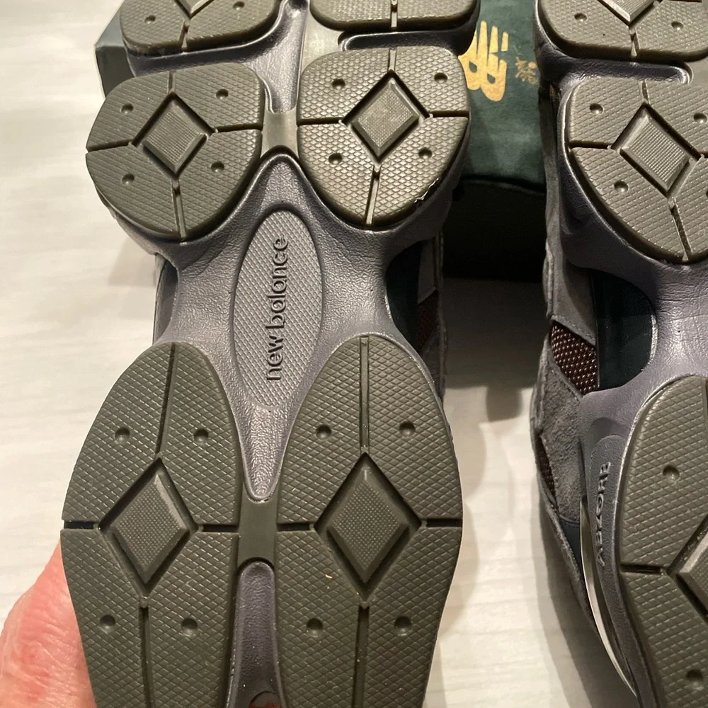 New Balance Men’s 9060 Dark Moss Sneakers - Picture 7 of 16